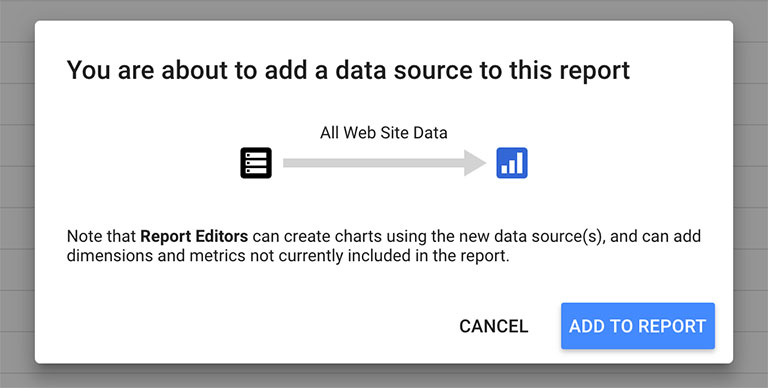 Add Data Source to Google Data Studio