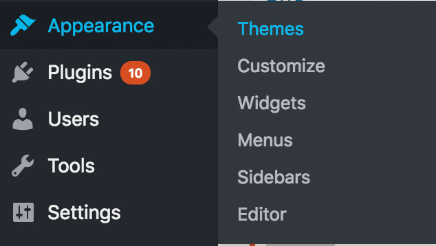 Wordpress Child Theme Appearance